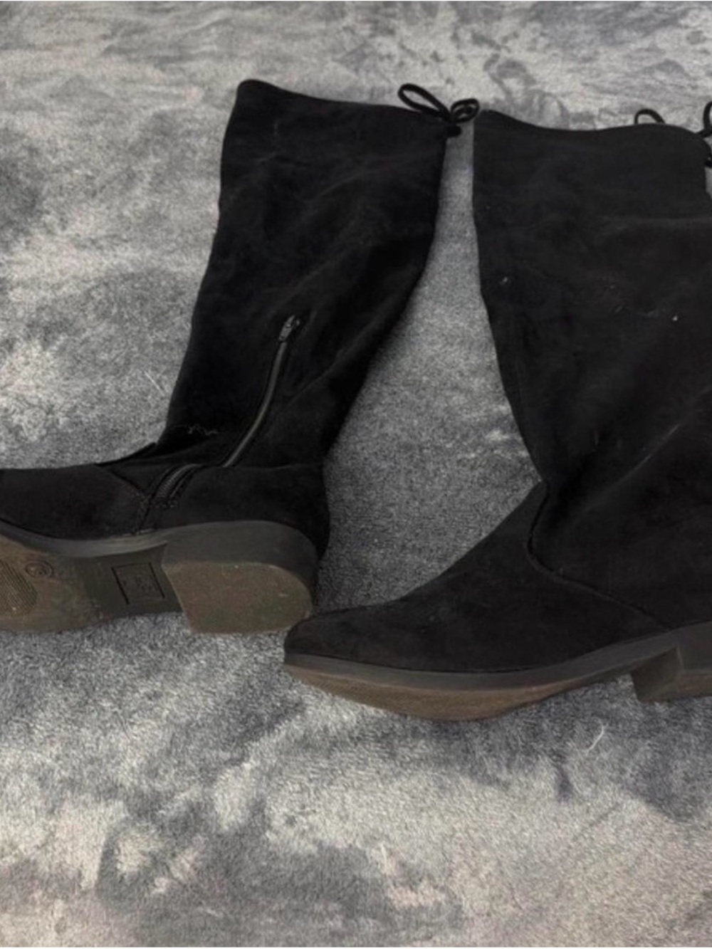 No Boundaries Black Over-the-Knee Suede Boots